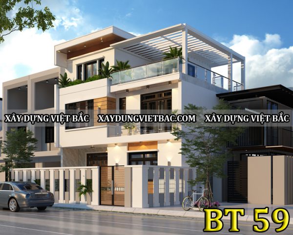 mau biet thu hien dai 3 tang 10.5x8.5m
