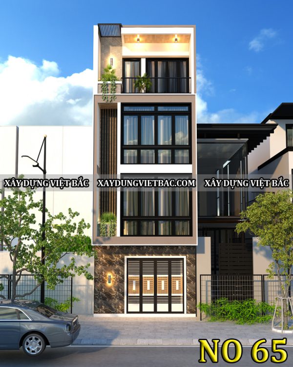 mau nha ong hien dai 4 tang 4.8x11.3m