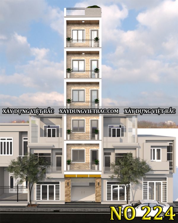 mau nha ong hien dai 6 tang 4x12.5m