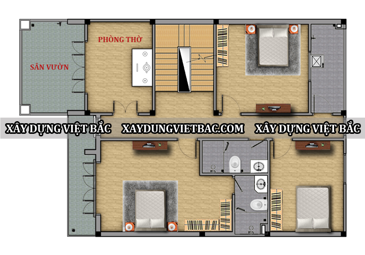 mau thiet ke biet thu hien dai 2 tang 10x15m2