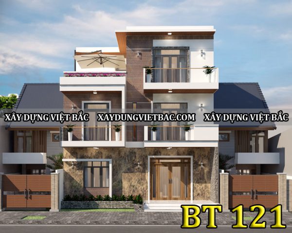 mau thiet ke biet thu hien dai 3 tang 10x9m