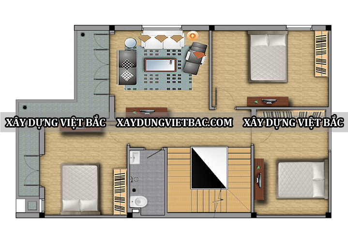 mau thiet ke biet thu hien dai 3 tang 8.3x12.5m2