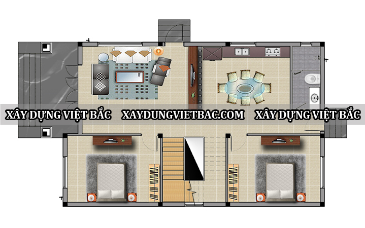 mau thiet ke biet thu mai nhat 2 tang 8.8x14m1