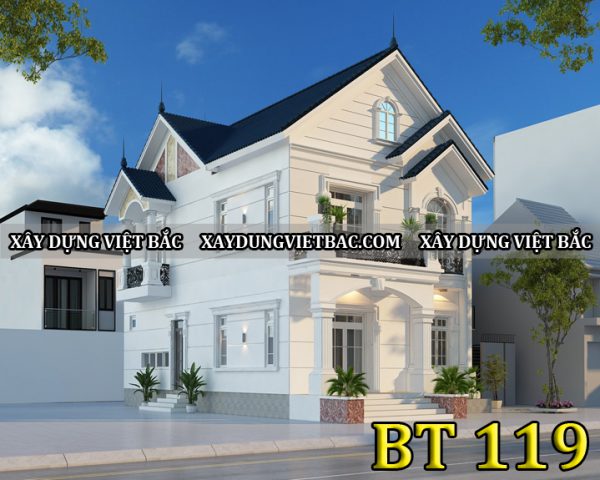 mau thiet ke biet thu mai thai 2 tang 8x13.5m