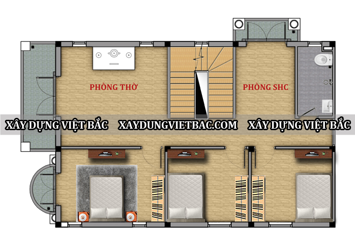 mau thiet ke biet thu mai thai 2 tang 8x13.5m2