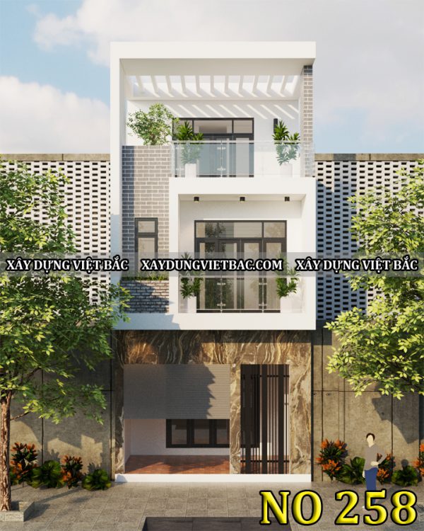 mau thiet ke nha ong hien dai 3 tang 5x13.9m