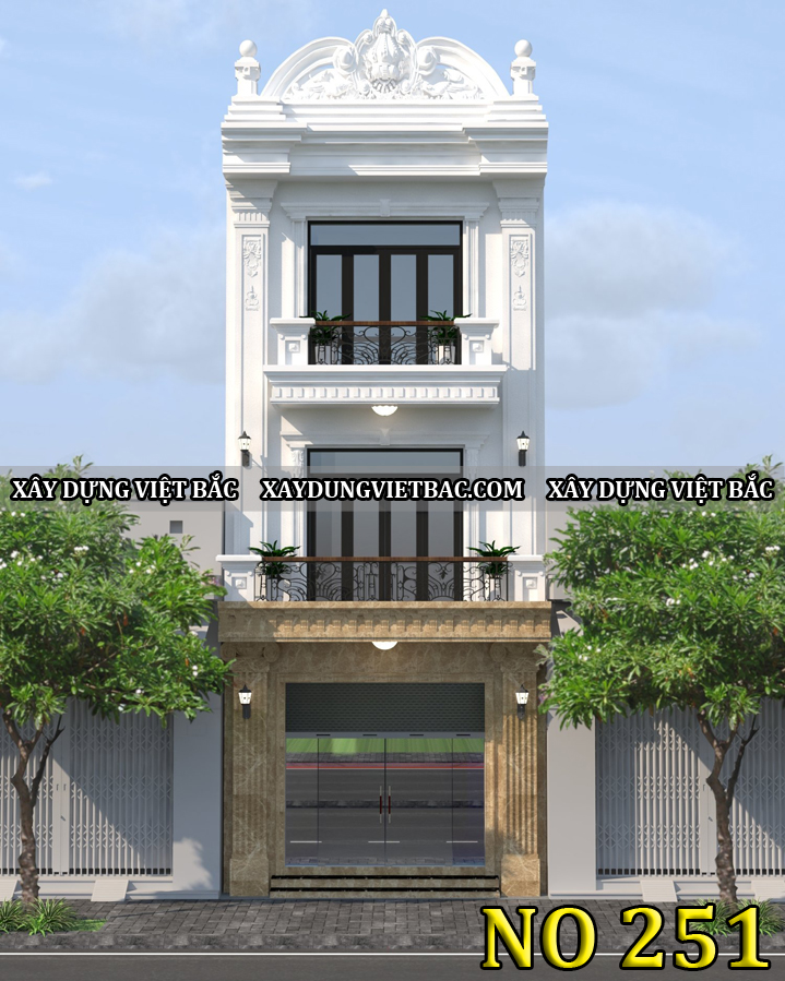 Hồ sơ thiết kế mẫu nhà phố 3 tầng tân cổ điển 74m2 - NEOAC Việt Nam