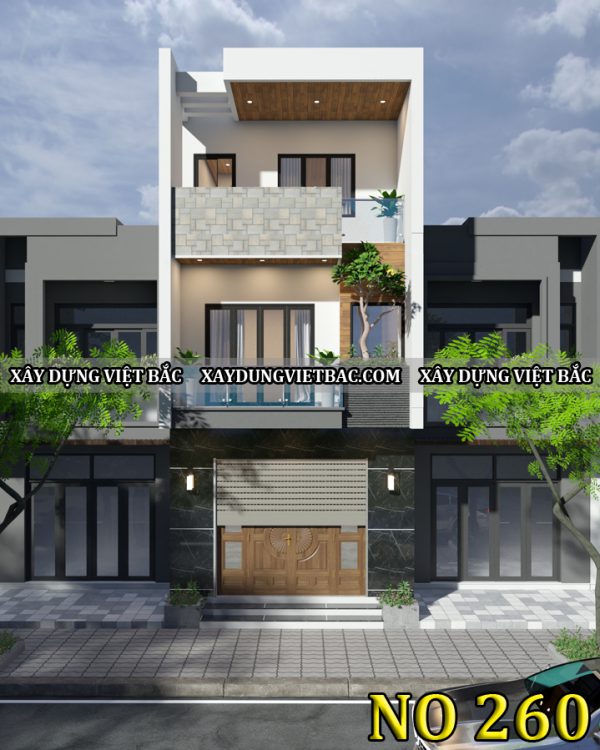 mau nha ong hien dai 3 tang 5.2x14m