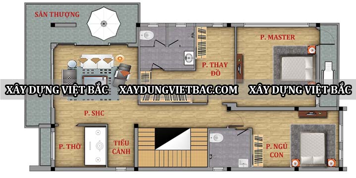 mau biet thu hien dai 7x16.5m2