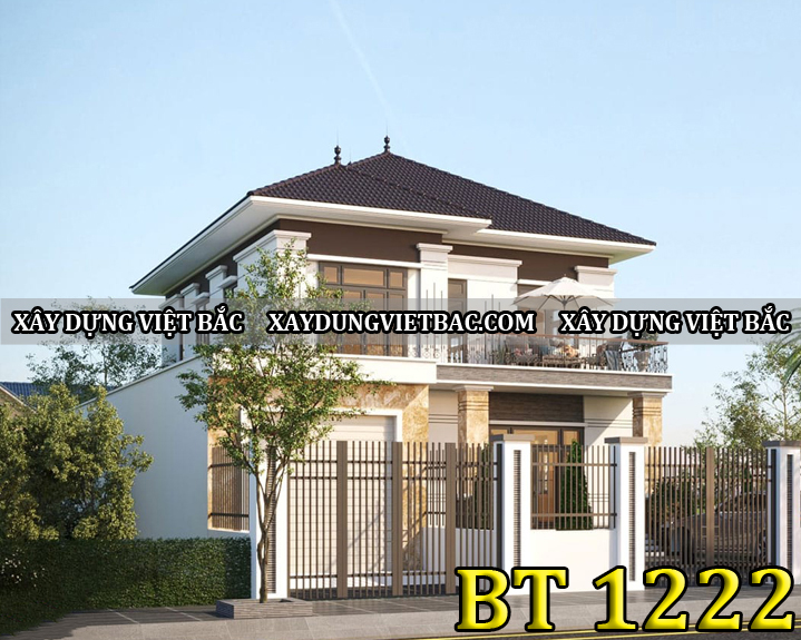 mau biet thu mai nhat 2 tang 11x15m