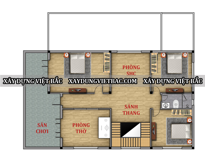 mau biet thu mai nhat 2 tang 11x15m
