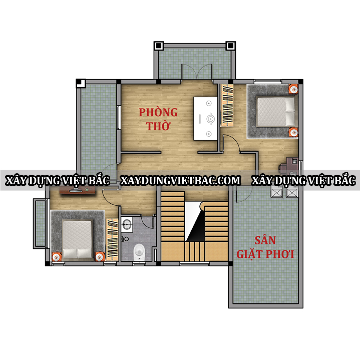 mau biet thu mai nhat 2 tang 11x13m2