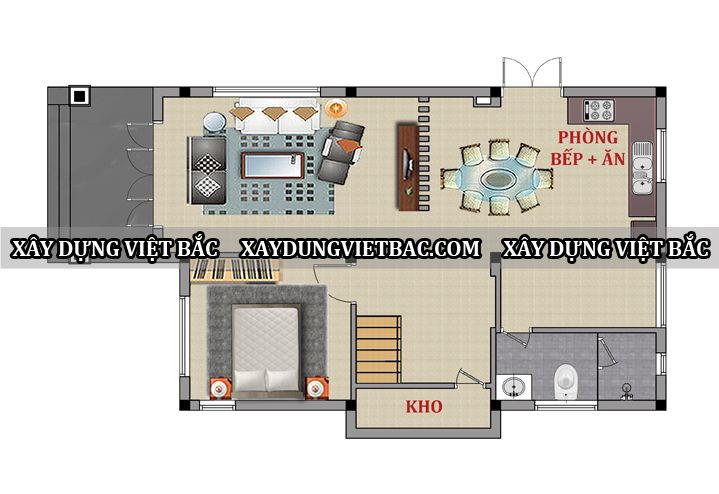 mau biet thu mai nhat 2 tang 7.5x11m2