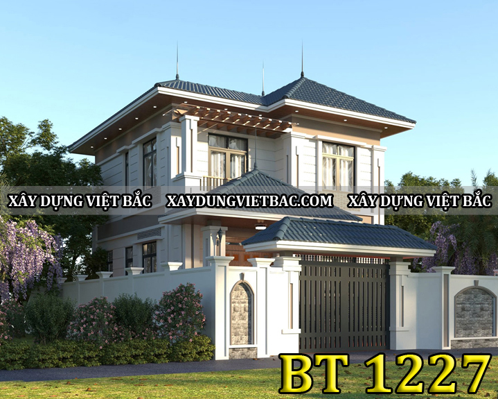 mau biet thu mai nhat 2 tang 9x12m
