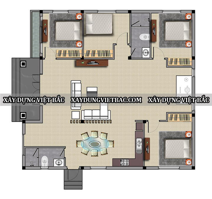 mau nha cap 4 mai nhat 12x13m2