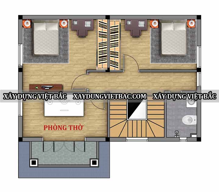 mau biet thu mai thai 2 tang 7x10m3