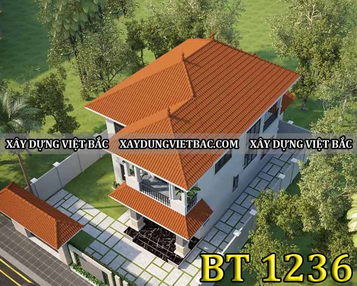 mau biet thu mai nhat 2 tang 8x14m