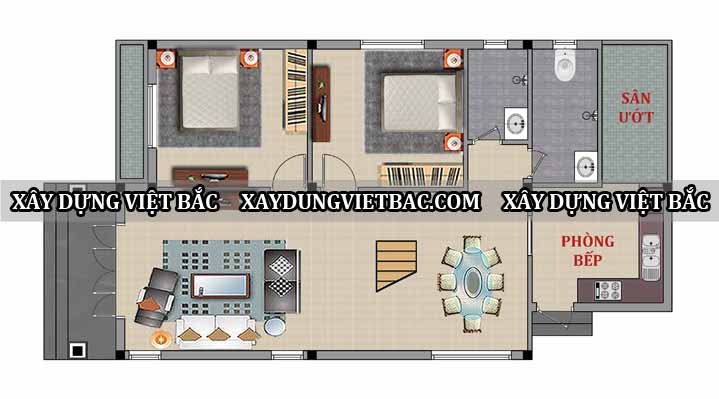 mau biet thu mai nhat 2 tang 8x14m2