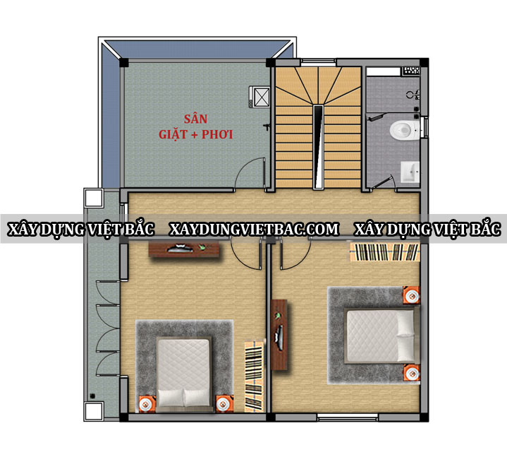 mau biet thu mai nhat 2 tang 10x8.5m2