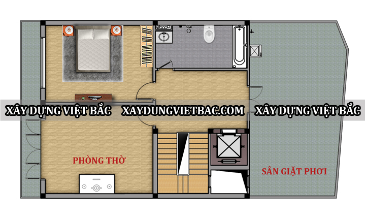 mau nha ong hien dai 3 tang 8.7x14.5m3